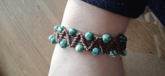 macrame armband met edelstenen