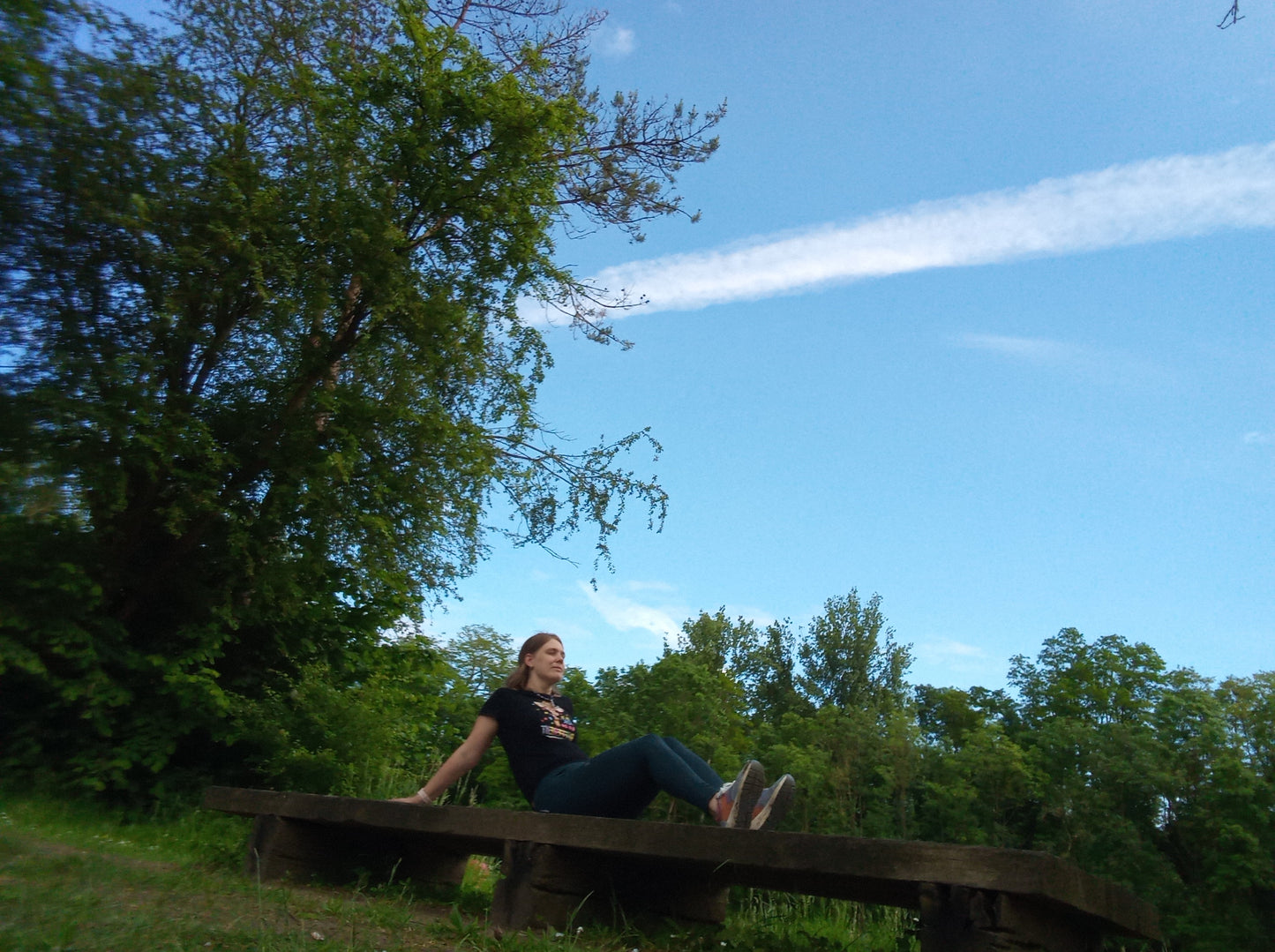 Ontspannings-wandel-sessie in de natuur