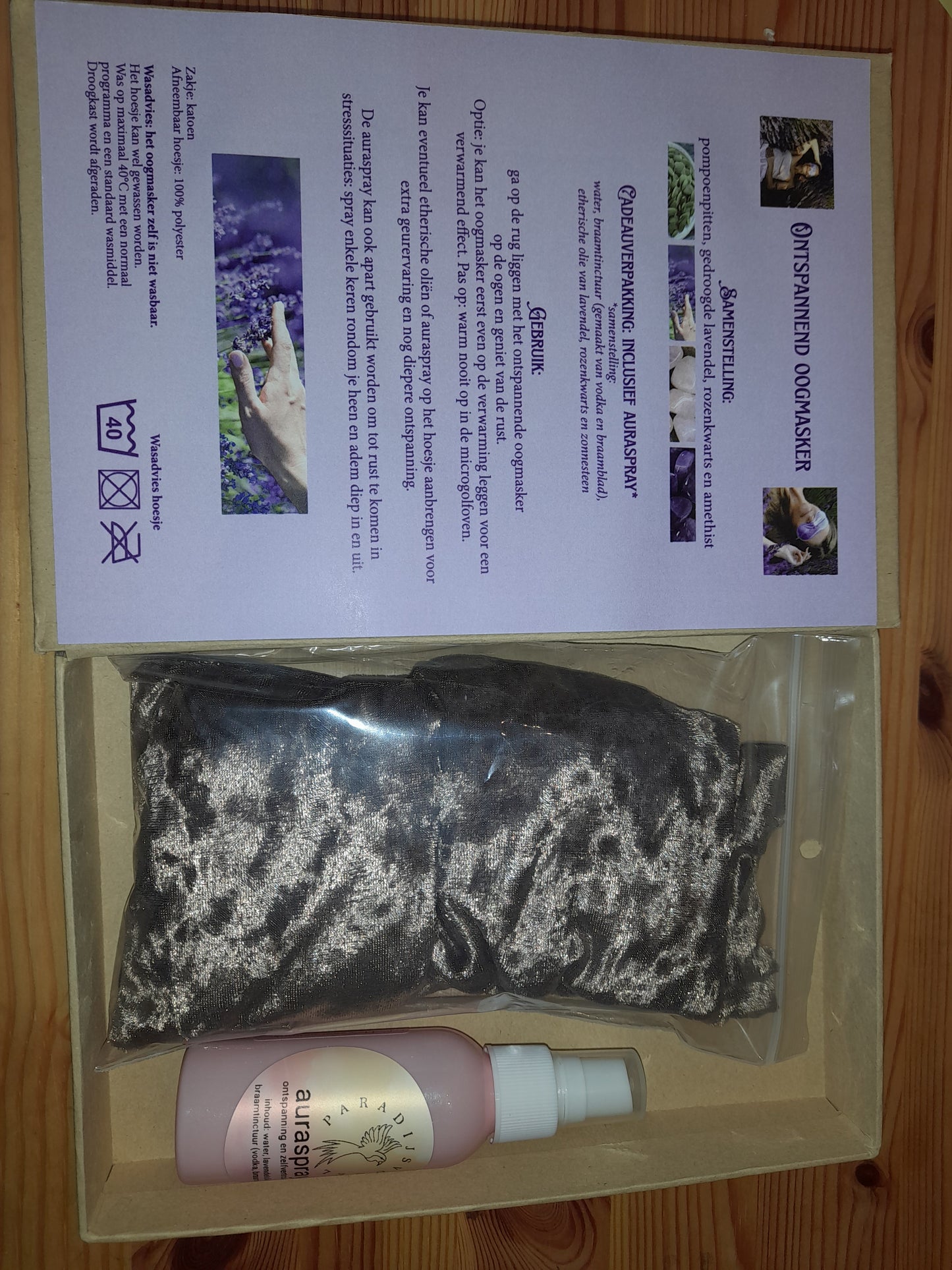 Ontspannend lavendel oogmasker